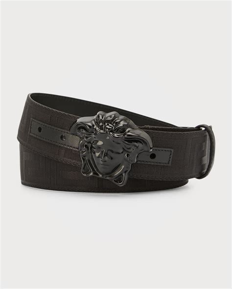 versace belt greek key|Versace Men's Medusa Buckle Woven Belt .